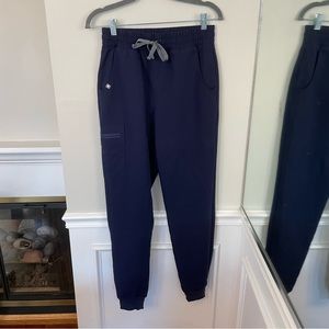 FIGS Navy High Waisted Jogger Scrub Pants | Small Tall